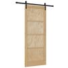 vidaXL Schiebet&uuml;r Natur 86 x 211 cm Massives Kiefernholz