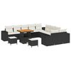 vidaXL Gartensofa-set 13 stk. Schwarz und Creme Poly-Rattan