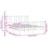 vidaXL Metallbett ohne Matratze mit Fu&szlig;teil Schwarz 160x200 cm
