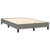 vidaXL Boxspringbett mit Matratze & LED Dunkelgrau 120x190 cm Stoff