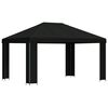 vidaXL Pavillon 4 x 3 m Schwarz Polyester und Stahl 190