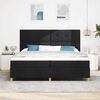 vidaXL Boxspringbett mit Matratze Schwarz 200 x 200 cm Stoff