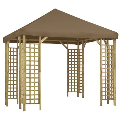 vidaXL Pavillon 3 x 3 m Taupe