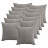 vidaXL Kissenbezug 12 stk. ALMELO Hellgrau 40 x 40 cm Cord