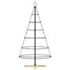 vidaXL Weihnachts-Tannenzapfenbaum mit Ständer Schwarz 150 cm Stahl
