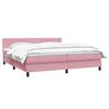 vidaXL Boxspringbett mit Matratze Rosa 180x220 cm Samt