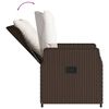vidaXL 7-tlg. Garten-Essgruppe mit Kissen Braun Poly Rattan