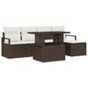 vidaXL Gartensofa-set 6 stk. Braun und Creme Poly-Rattan
