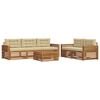 vidaXL Outdoor-Sofagarnitur 6 stk. Natur und Beige