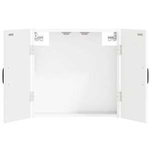 vidaXL Dartboard Schrank HAARLEM Hochglanz Wei&szlig; 52,5 x 10,5 x 53,5 cm
