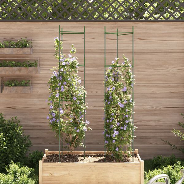 vidaXL Tomatenk&auml;fig 2 Stk. 154 cm Stahl und PP