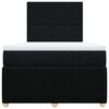 vidaXL Boxspringbett mit Matratze Schwarz 120x200 cm Stoff