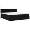 vidaXL Ottoman-Bett mit Matratze Schwarz 180x200 cm Stoff
