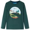 Kinder-Langarmshirt Dunkelgrün 92