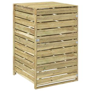 vidaXL M&uuml;lltonnenbox f&uuml;r 1 Beh&auml;lter 240 L Impr&auml;gniertes Kiefernholz
