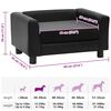 vidaXL Hundesofa Schwarz 60x43x30 cm Pl&uuml;sch und Kunstleder