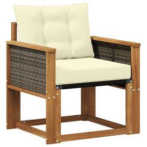 vidaXL Outdoor Mittelsofa Massivholz Akazie Natur