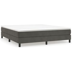 vidaXL Boxspringbettgestell Dunkelgrau 180x200 cm Samt