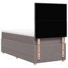vidaXL Boxspringbett mit Matratze Taupe 80x200 cm Stoff