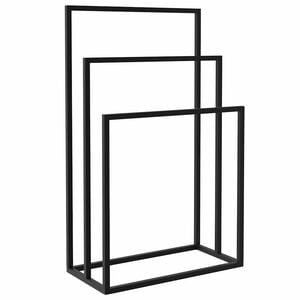 vidaXL Handtuchst&auml;nder Schwarz 48x24x79 cm Eisen