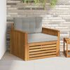 vidaXL Outdoor-Sofagarnitur Massives Akazienholz und Polyester Natur