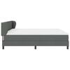 vidaXL Boxspringbett mit Matratze Dunkelgrau 200 x 200 cm Stoff