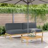vidaXL Sofa Set Uni Anthrazit 240 x 92 x 69 cm Massivholz Akazie