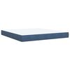 vidaXL Boxspringbett mit Matratze Blau 180x200 cm Samt