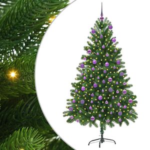 vidaXL Weihnachtsbaum mit 300 LEDs mit St&auml;nder Gr&uuml;n 180 cm PE