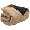 vidaXL Winterbettdecke Schwarz und Taupe 220 x 135 cm Mikrofaser