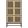 vidaXL Highboard Schwarz 70x35x125 cm Holzwerkstoff