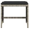 vidaXL Gartenhocker mit Kissen 4 Stk. Hellgrau 40x40x35 cm Poly Rattan