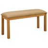 vidaXL Esstischbank 95 x 32 x 45 cm Massivholz Eiche Beige