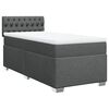 vidaXL Boxspringbett mit Matratze Dunkelgrau 80x200 cm Stoff