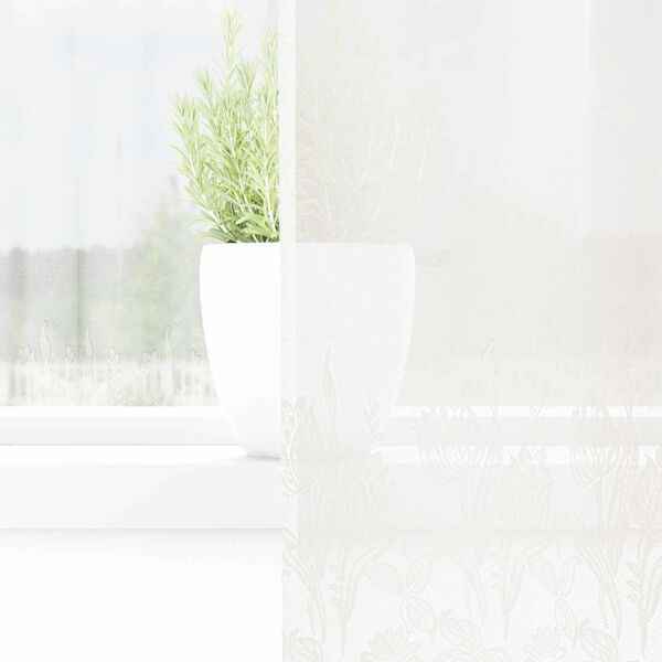 vidaXL Spitzenvorhang mit Vorh&auml;ngen Floral Wei&szlig; 240 x 300 cm Polyester