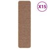 vidaXL Rutschfeste Treppenmatten 15 pcs Gelb 75 x 20 cm PP