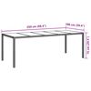 vidaXL Garten Essgruppe 9 pcs Grau Poly-Rattan