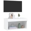 vidaXL TV-Schrank mit LED-Leuchten Wei&szlig; 60x30x30 cm
