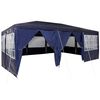 vidaXL Party-Zelt 600 x 400 x 266 cm Blau Polyethylen