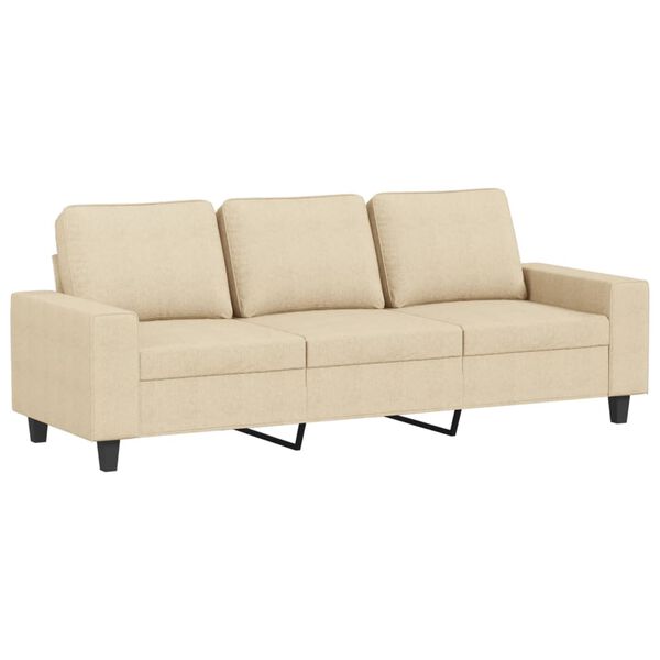 vidaXL 3-Sitzer-Sofa Creme 180 cm Stoff
