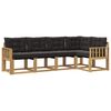 vidaXL Outdoor-Sofagarnitur 5 stk. Wei&szlig; und Schwarz