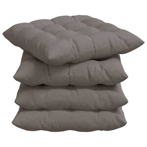 vidaXL Sitzkissen 4 pcs Taupe 40 x 40 x 6 cm Stoff