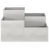 vidaXL Gartenblumentopf Silber 100 x 100 x 48 cm Edelstahl
