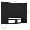 vidaXL TV-Wandschrank Schwarz 120x23,5x90 cm Holzwerkstoff