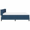 vidaXL Boxspringbett mit Matratze Blau 200 x 180 cm Polyester