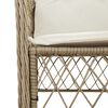 vidaXL 9-tlg. Garten-Essgruppe mit Kissen Beige Poly Rattan