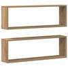 vidaXL Wandregal 2 pcs Artisan-Eiche 80 x 15 x 26 cm Holzwerkstoff