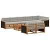 vidaXL Outdoor-Sofagarnitur 9 stk. Natur und Hellgrau