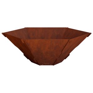 vidaXL Feuerstelle Rostoptik 58,5 x 51,5 x 19,5 cm Wetterfeststahl