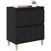 vidaXL Sideboard Schwarz Eichen-Optik 60 x 35 x 70 cm Holzwerkstoff